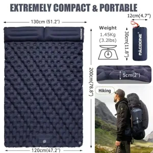 Foldable Camping Inflatable Mattress -Ultra-Wide
