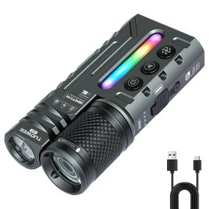 3000LM Waterproof Rechargeable RGB Zoom Flashlight