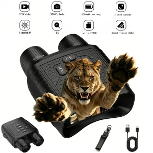 Infrared Night Vision Binoculars, rechargeable,  6X Digital Zoom