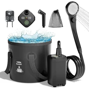 5 Gallon Camping Shower, rechargeable  collapsible