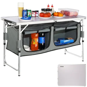 outdoor Folding Camping Table with storage