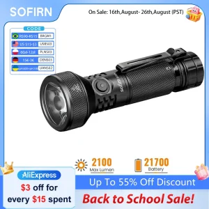 TIR Optics 2100lm rechargeable Flashlight