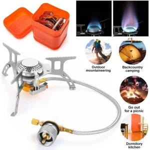 Portable Backpacking Camping Gas Stove With Case