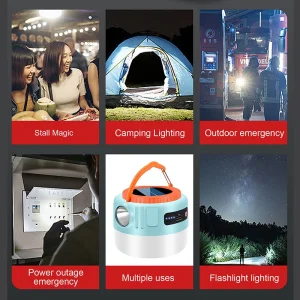 Solar Camping Light, USB chargeable with Remote - Thumbnail Image 5