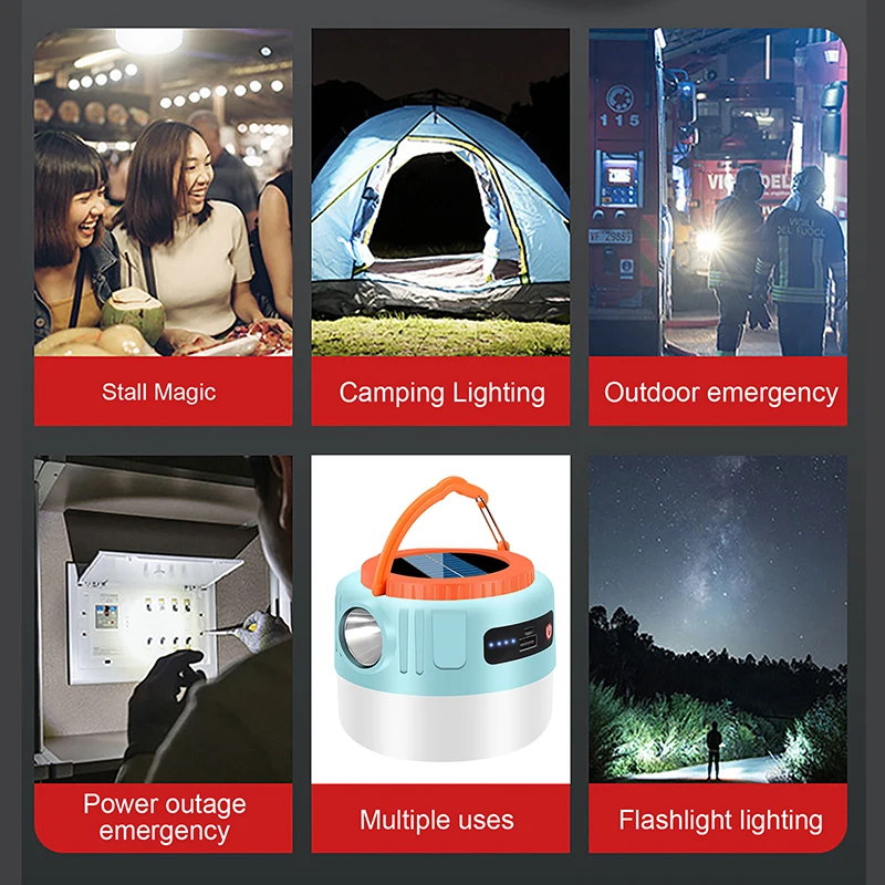 Solar Camping Light, USB chargeable with Remote - Image 5