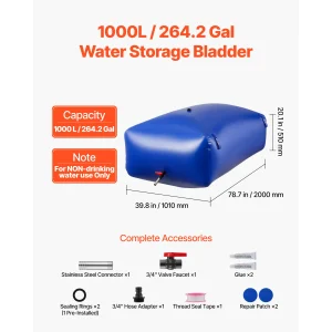 Water Storage Bag Portable & Collapsible - Thumbnail Image 8