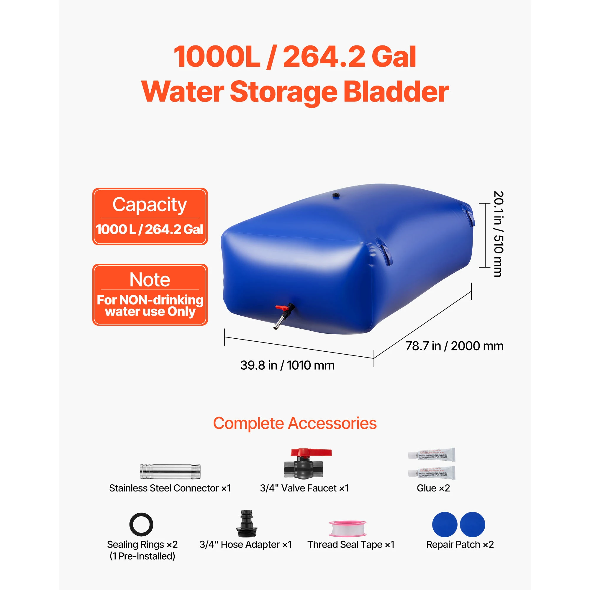 Water Storage Bag Portable & Collapsible - Image 8