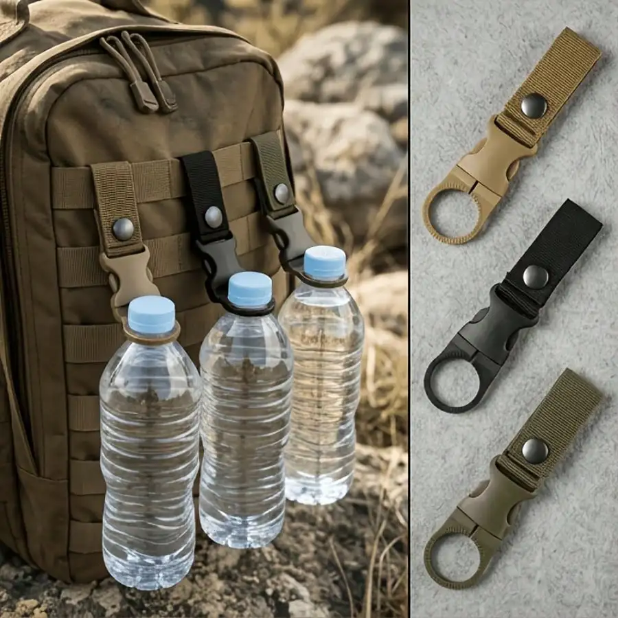 3pcs  Hiking Carabiner Hook for Water Bottle - Image 1
