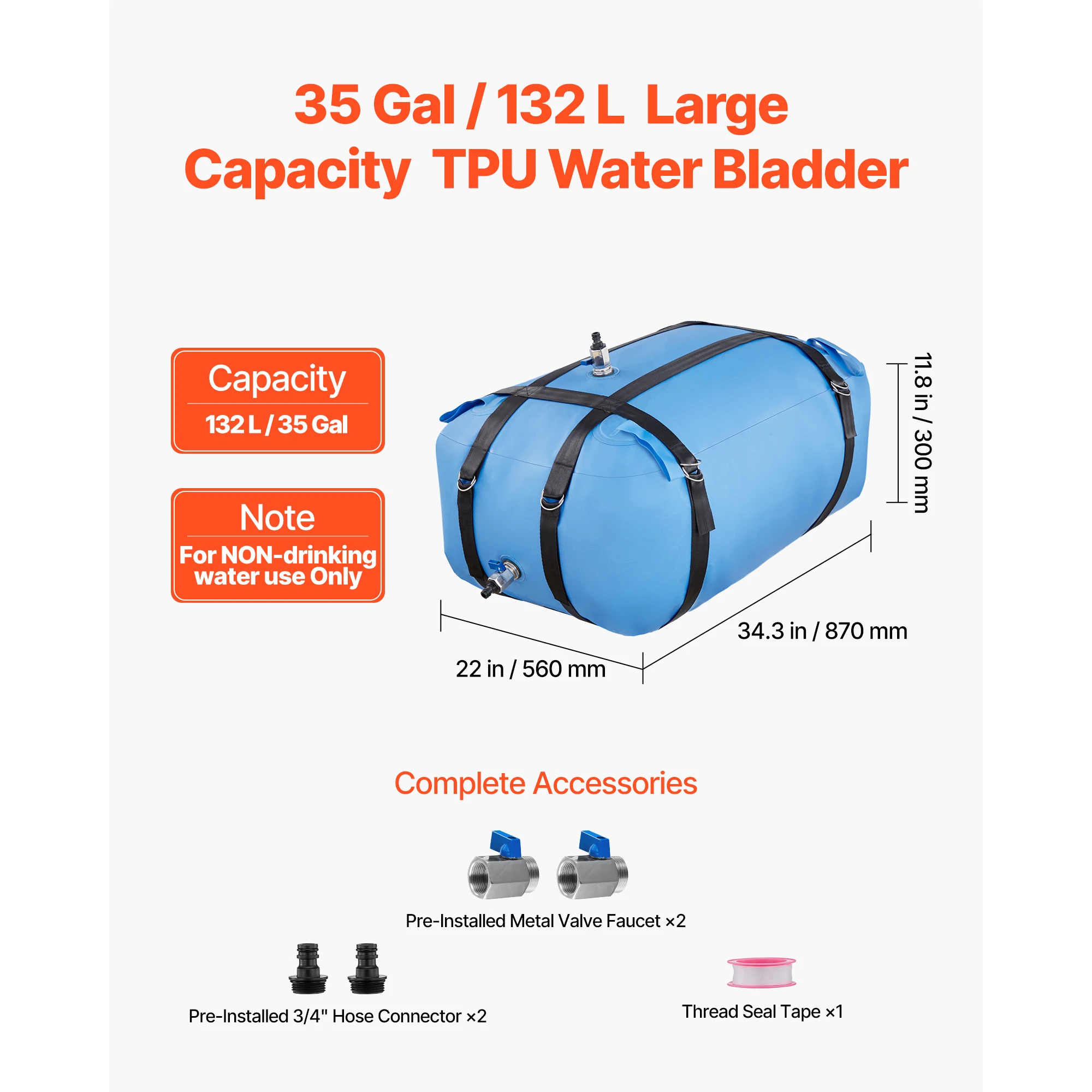 Water Storage Bag Portable & Collapsible - Image 3