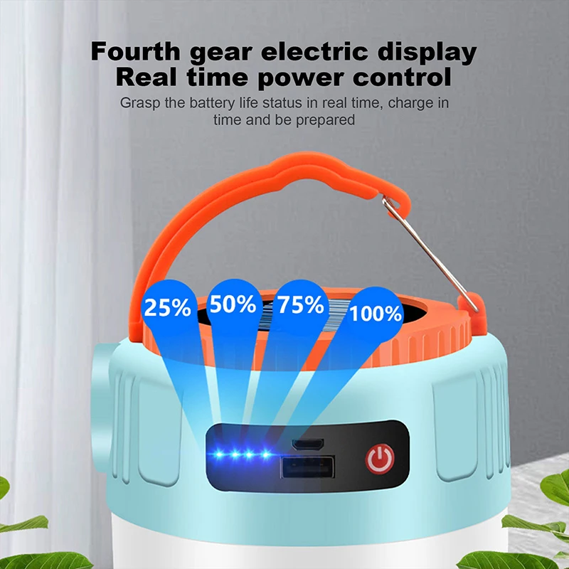 Solar Camping Light, USB chargeable with Remote - Image 3